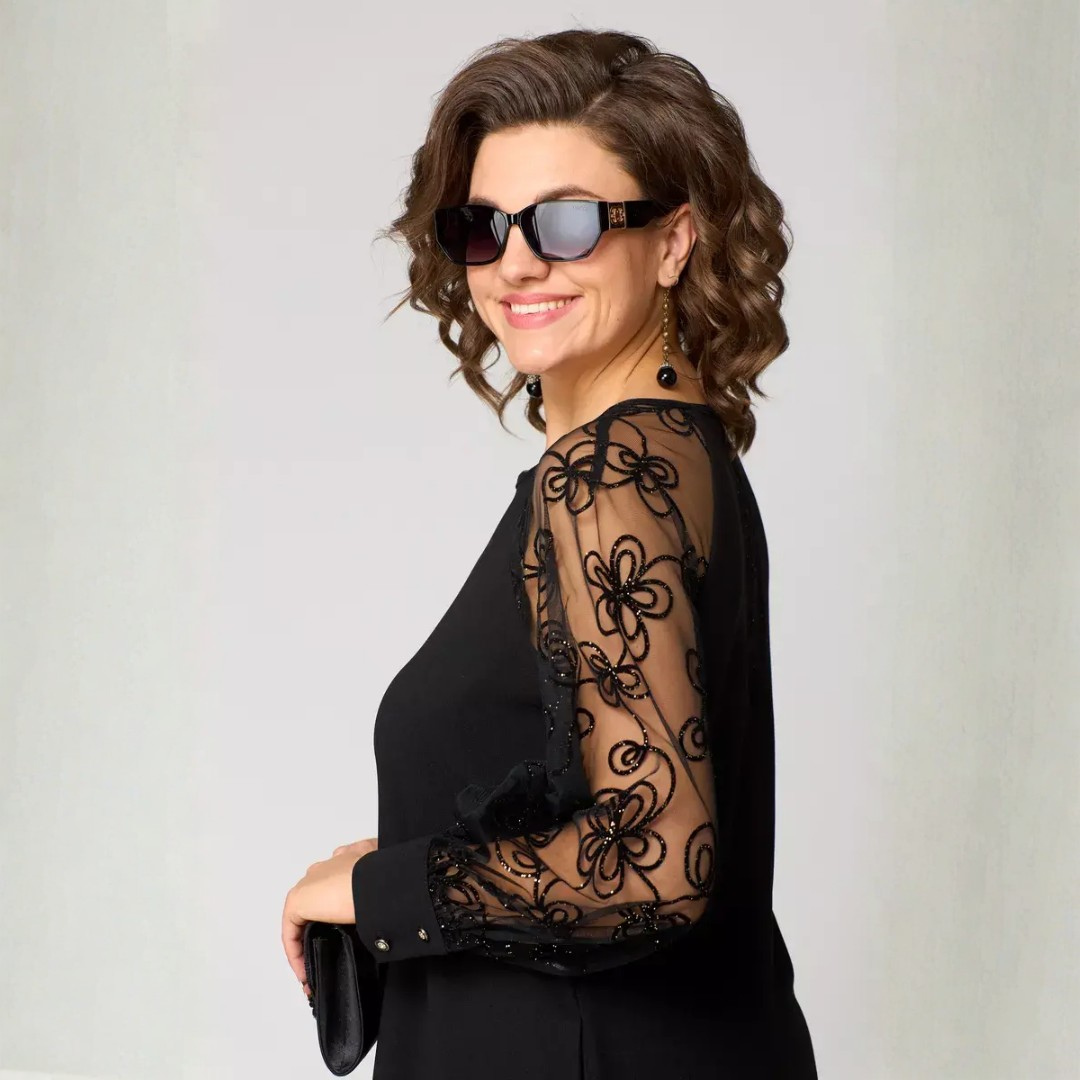 Camille® | Abito Elegante con Maniche in Pizzo