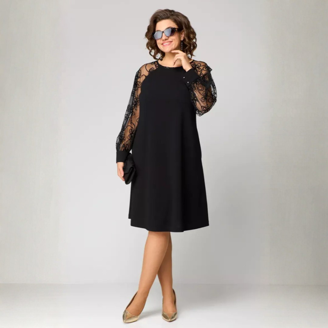 Camille® | Abito Elegante con Maniche in Pizzo