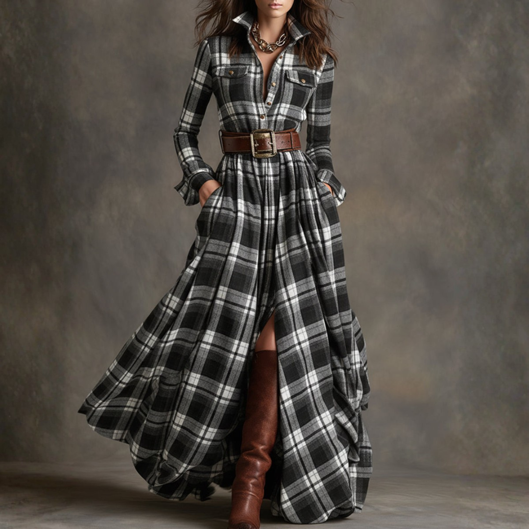 Beatrice® | Maxi Dress Retrò a Quadri