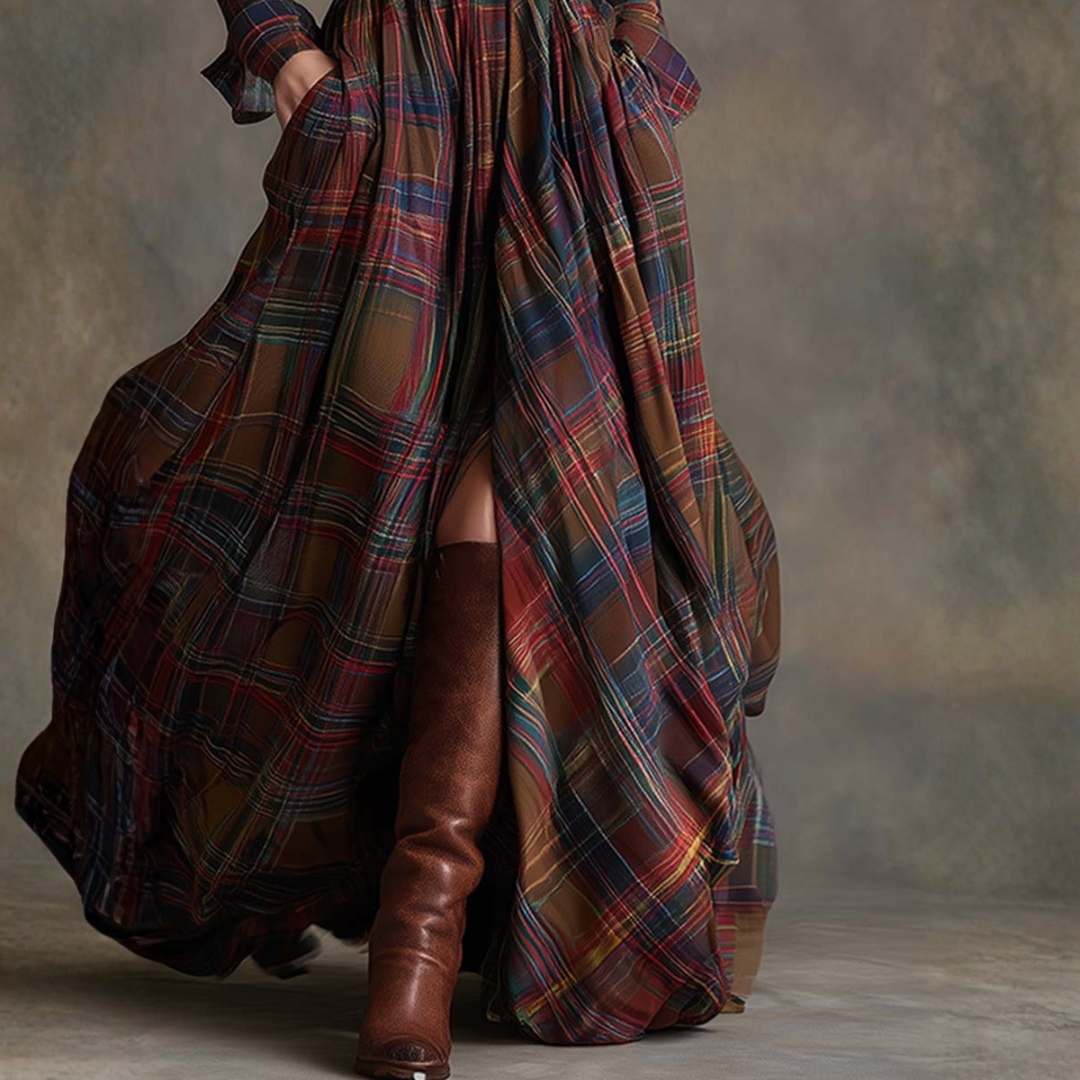 Beatrice® | Maxi Dress Retrò a Quadri